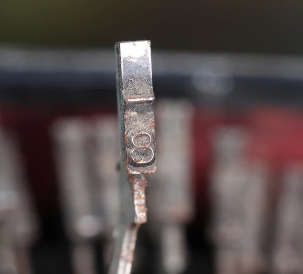 Closeup of old typewriter buttons — Stock Photo, Image