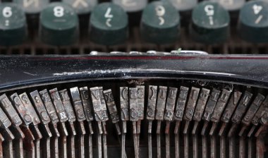 Eski daktilo düğmeleri closeup