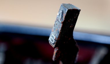 Eski daktilo düğmeleri closeup