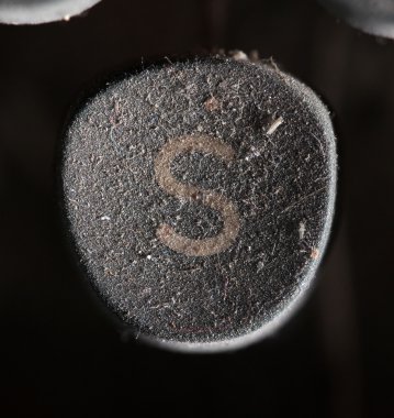 Eski daktilo düğmeleri closeup