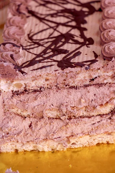 美味的蛋糕, 宏观, 质地, 巧克力 — 图库照片