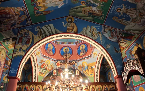 Frescos en una Iglesia Ortodoxa en Macedonia —  Fotos de Stock
