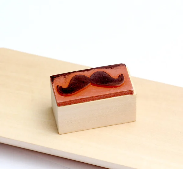髭スタンプ。Movember メンズ健康意識概念. — ストック写真