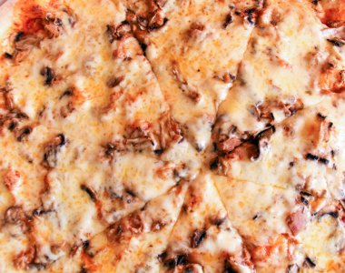 Makro görünümü taze pizza