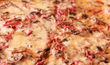 Makro görünümü taze pizza