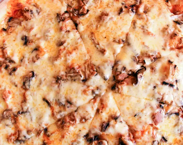 Makro görünümü taze pizza