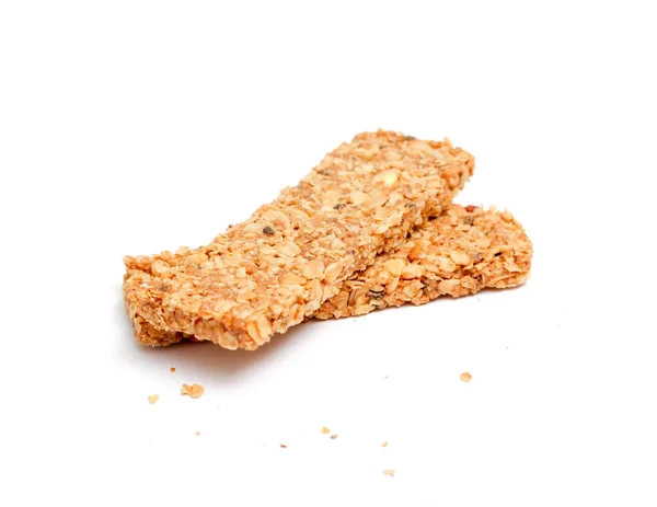 Granola bar on white background — Stock Photo, Image