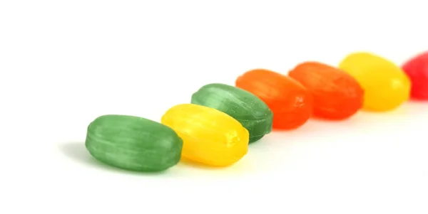 A színes gyümölcs ízű candies.sweet élelmiszer koncepció — Stock Fotó