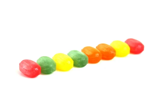 Het gekleurde vruchten smaak candies.sweet voedsel concept — Stockfoto