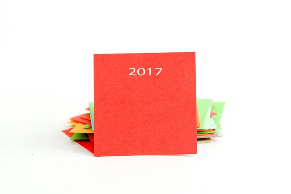 Picture of a red note paper with text — Stock Photo, Image