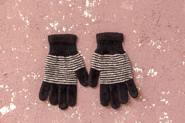 Teplé zimní vlněné rukavice — Stock fotografie