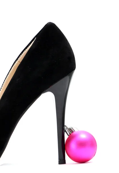 Black high heel isolated on white background, — Stock Photo, Image