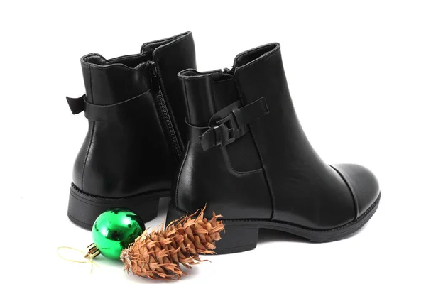 Rote Stiefel für Damen mit Schnürsenkeln — Stockfoto Rote Stiefel für Damen mit Schnürsenkeln — Stockfoto