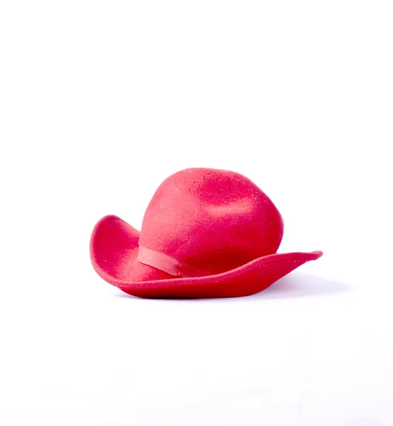 Gammal kvinnas Röd hatt — Stockfoto