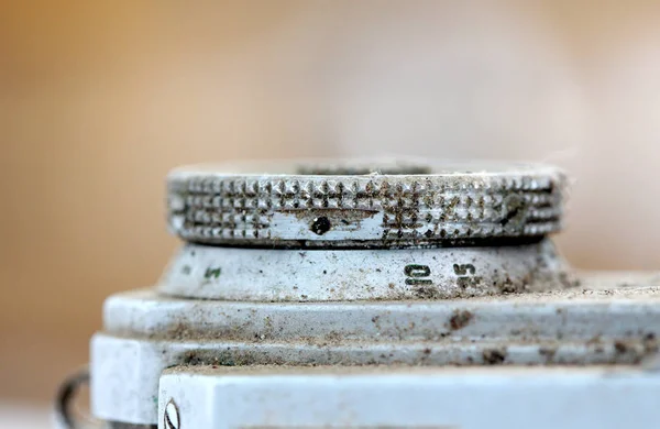 Detalhe de uma velha câmera vintage — Fotografia de Stock