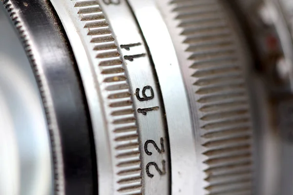 Detail van een oude vintage camera — Stockfoto