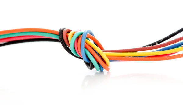 Colored electrical cables and wires — Stock Photo, Image