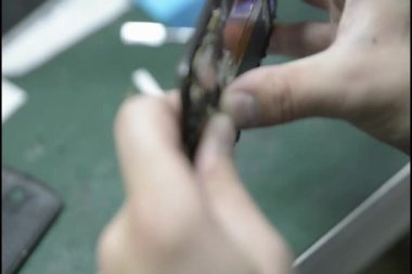 teknisyen onarım smartphone, sapları kamera video
