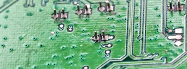 Elektronik devre kartına yakın çekim