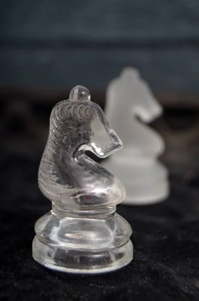 チェスの概念、strategy.glass チェスの駒 — ストック写真