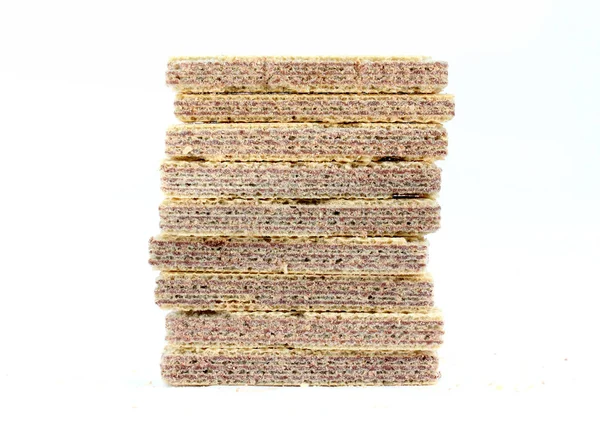 Chocolate waffers on a white — Stock Photo, Image