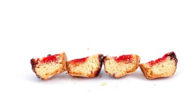 Kıyılmış Cupcake tatlı meyve jöle ile dolu