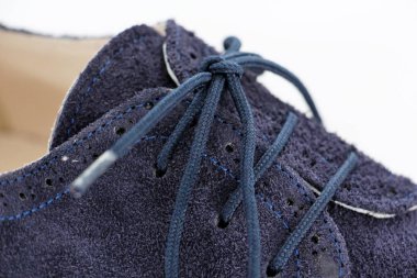 Ayakkabı bağcıkları yakın plan.