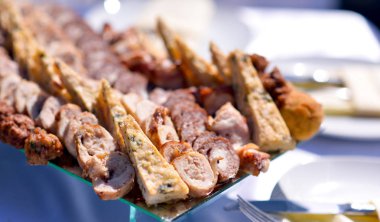çeşitli bir tablo, gıda dekorasyon, parti kavramı, şarküteri gıda catering