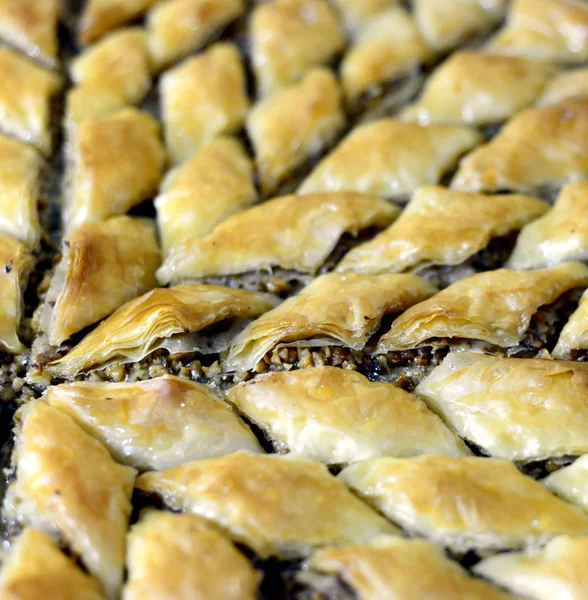Turecki Ramadan deser Bakława z orzechami — Zdjęcie stockowe