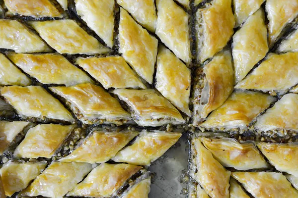 Turecki Ramadan deser Bakława z orzechami — Zdjęcie stockowe