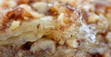 Türk ev yapımı baklava ceviz ve tatlı şurubu