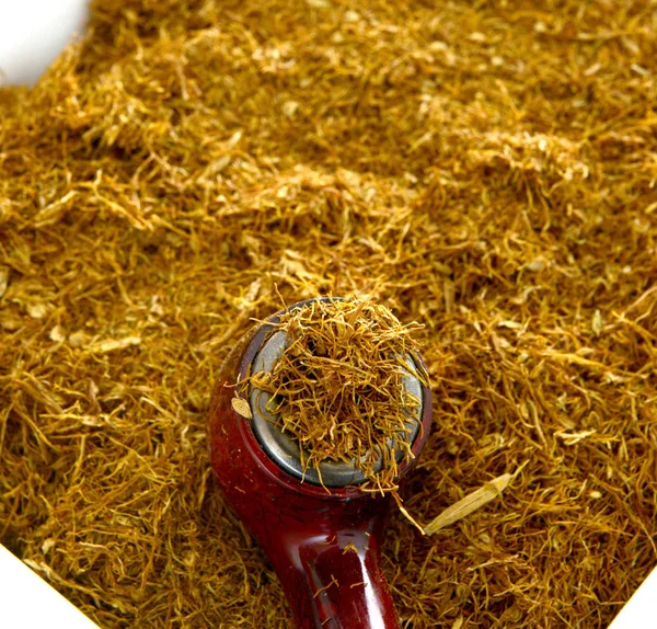 Cachimbo e tabaco, close-up — Fotografia de Stock