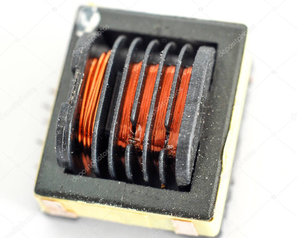 small dirty and damaged transformer