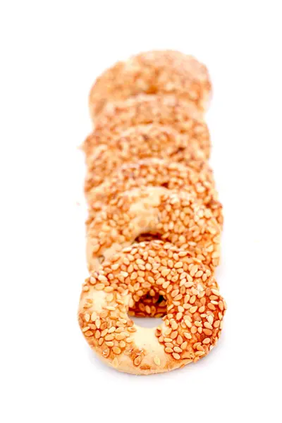 Tea cookies with sesame,image of a — Stock Photo, Image