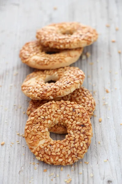 Tea cookies with sesame,image of a — Stock Photo, Image