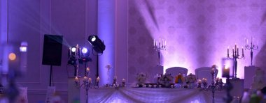 purple light show on a wedding clipart