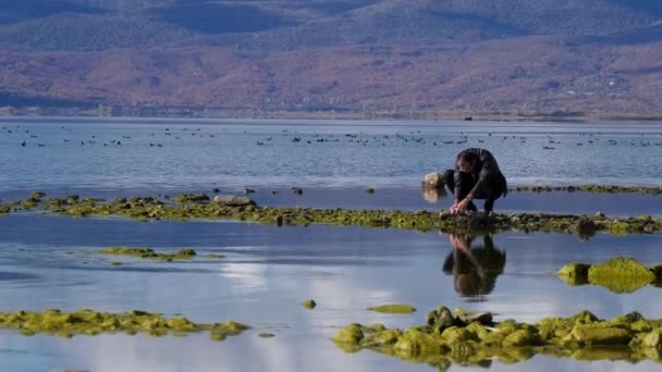 Lago prespa em macedônia — Vídeo de Stock