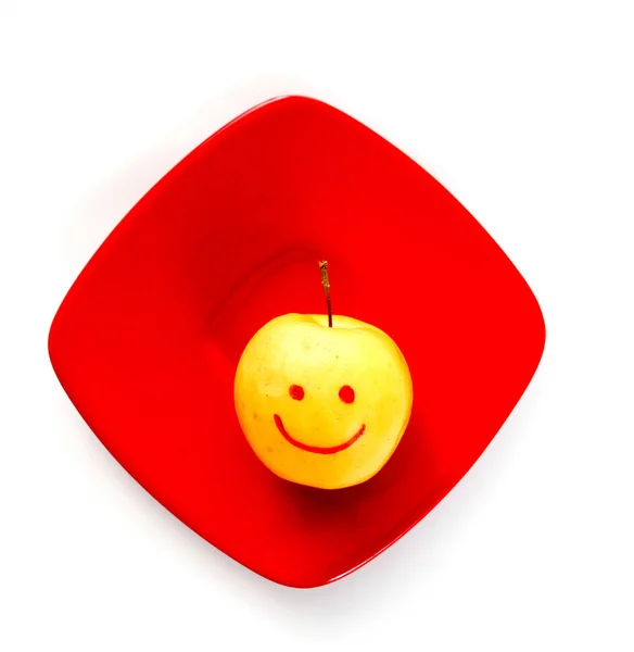Yellow ripe apple — Stock Photo, Image