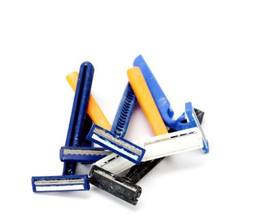 Disposable jilet, beyaz arka plan üzerinde kullanılan,