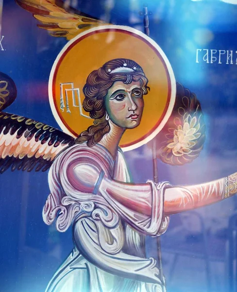Ортодоксальная фреска архангела Габриэля , — стоковое фото
