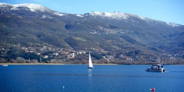 Macedonia 'da Ohrid Gölü, manzara
