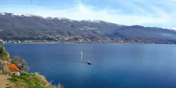 Macedonia 'da Ohrid Gölü, manzara — Stok fotoğraf
