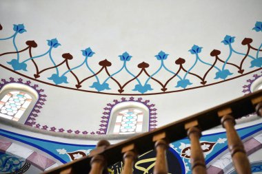 Ohrid, Masedonia 'daki Ali Paşa Camii' nin içinde..