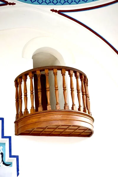 Wood Balcony Ali Pasha Mosque Ohrid Macedonia — Stock Photo, Image