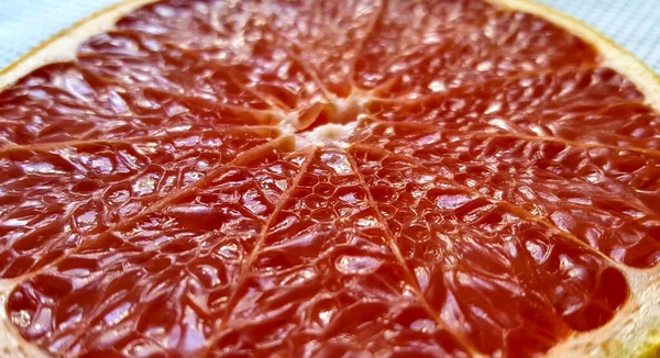 Zavřít Obrázek Obrázku Grapefruitového Řezu — Stock fotografie