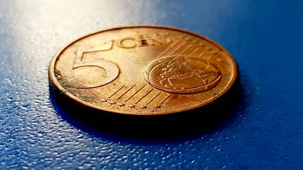 Євро Монета Ізольована Білому Тлі — стокове фото