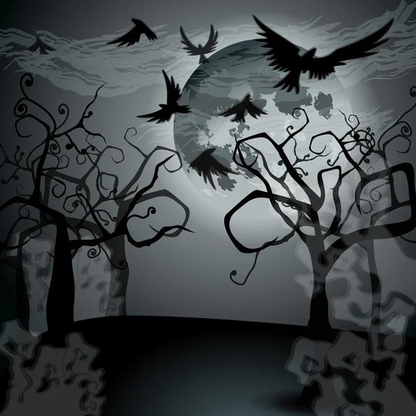 Illustration Halloween avec Jack O'Lantern — Image vectorielle