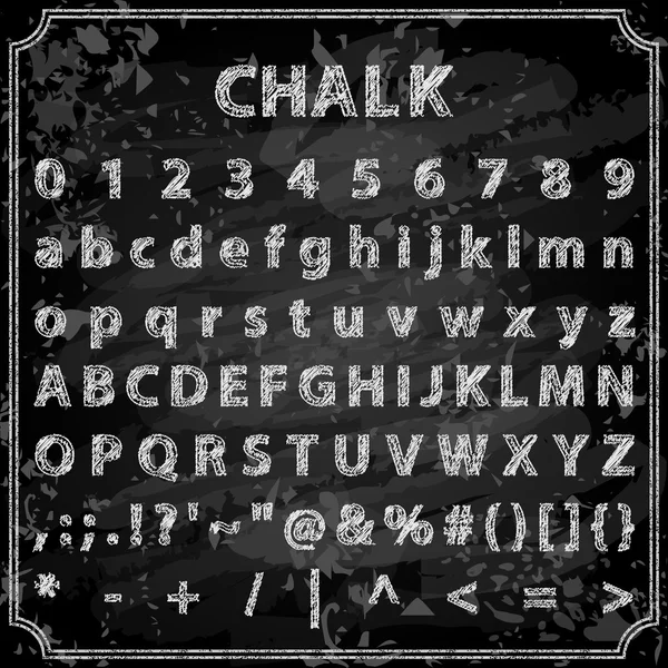 Hand drawn chalk fuente — Archivo Imágenes Vectoriales