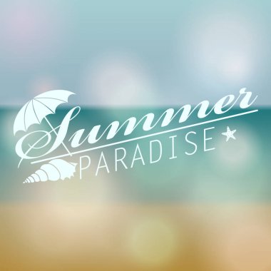 Renkli bulanık hipster yaz arka plan metin ile