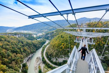 Soçi, Rusya - Ekim 23, 2016: Skypark Aj Hackett Sochi lo olduğunu